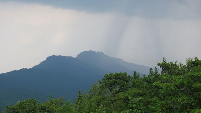 distant rain in the mountains