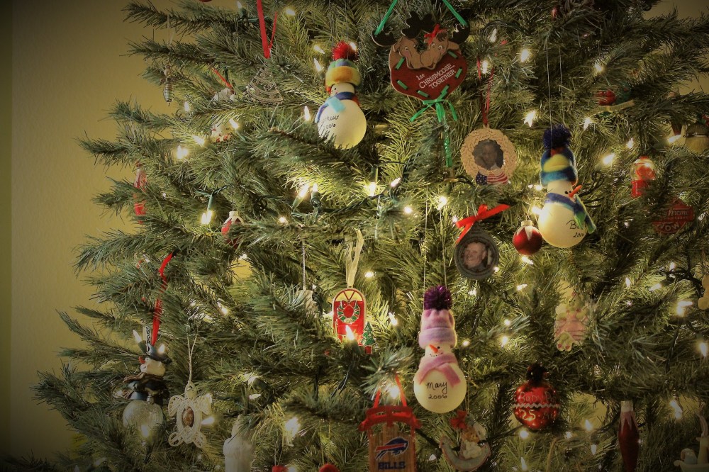 close-up of Christmas tree